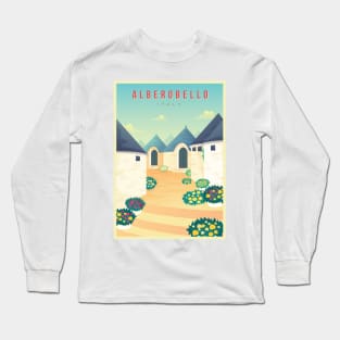 Alberobello, Italy - Vintage Travel Poster Long Sleeve T-Shirt